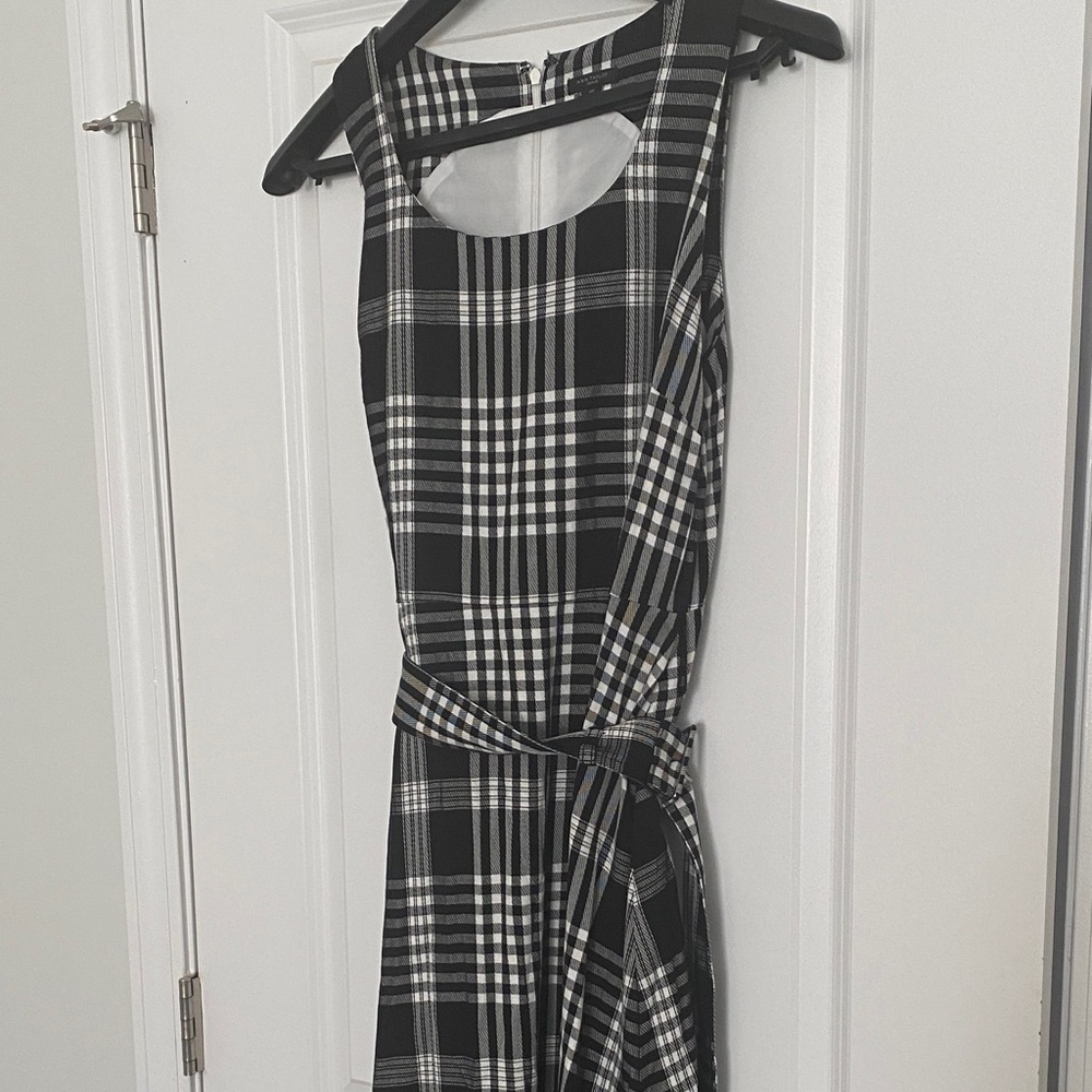 Black and White Plaid Women's Dress